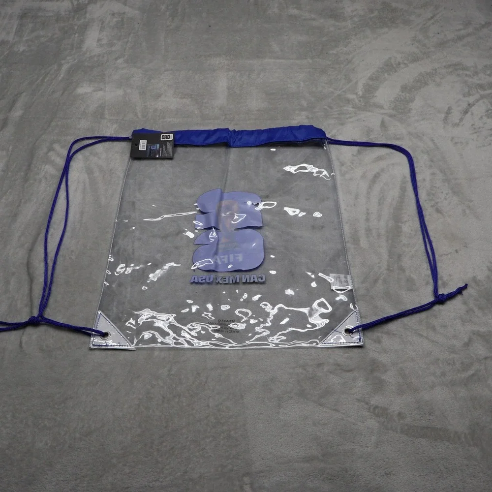FIFA Drawstring Bag Unisex One Size Blue Clear USA World Cup 2026 Graphic NEW